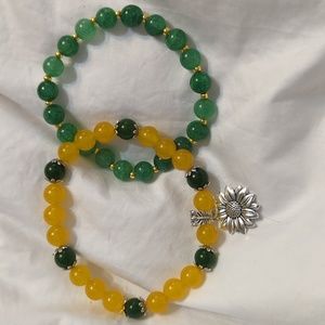 Natural Stone - Stretch Bracelets 7" Set